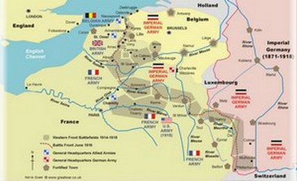 trenches in ww1 map